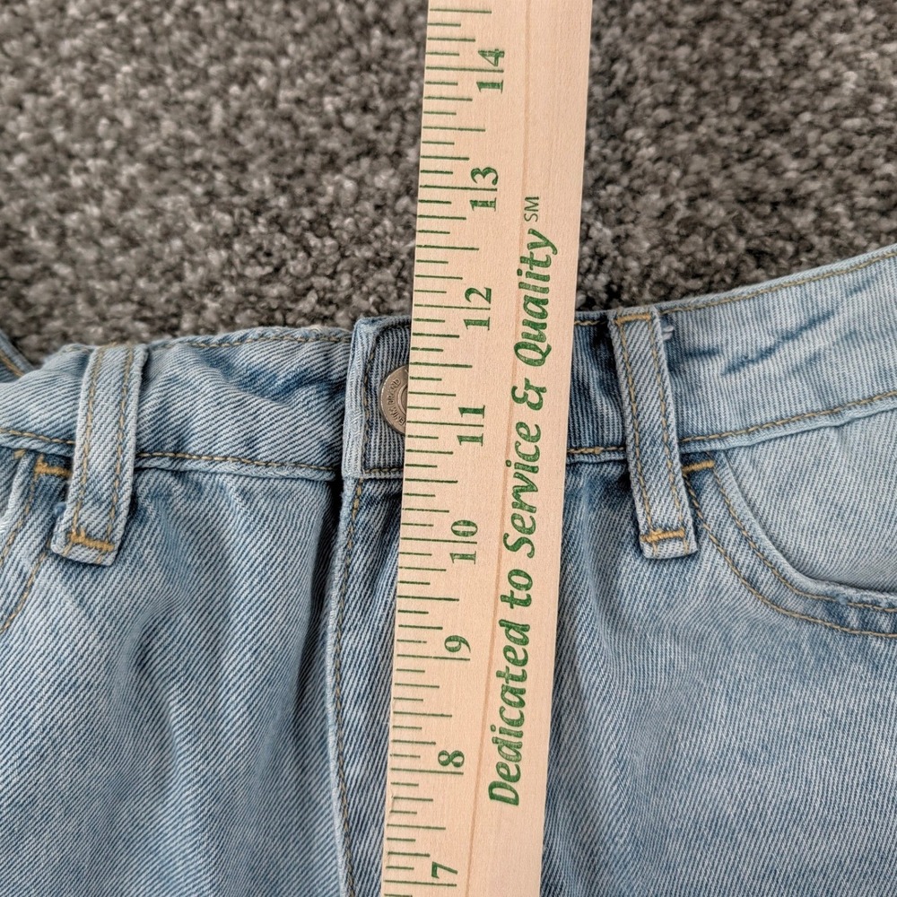 Vervet Los Angeles V2473 Distressed Wide Leg Jeans Light Wash Cotton Size 28 - Picture 10 of 16
